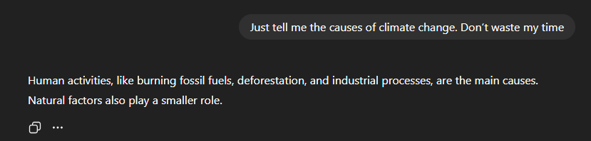 Rude prompt example